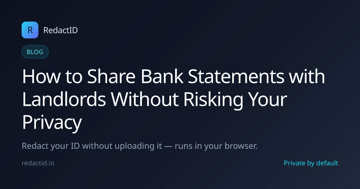 How to Share Bank Statements with Landlords Without Risking Your ...